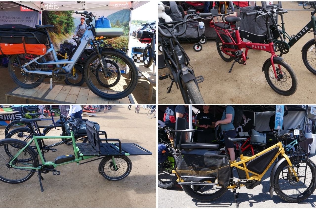 Even at the mountain-bike biased Sea Otter Classic, plenty of brands had cargo bikes on display